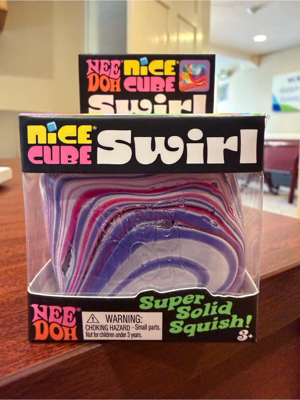 Nee Doh Nice Cube Swirl - Purple & Pink Super Solid Squish